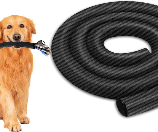 Cable Management Sleeve YCLYC 8.2ft - 3/8inch, Cable Wrap Cord Covers for Pets, Easy Install Cable Sleeves Cord Management, Flexible Computer Cord Organizer for Cords, Black Cable Covers