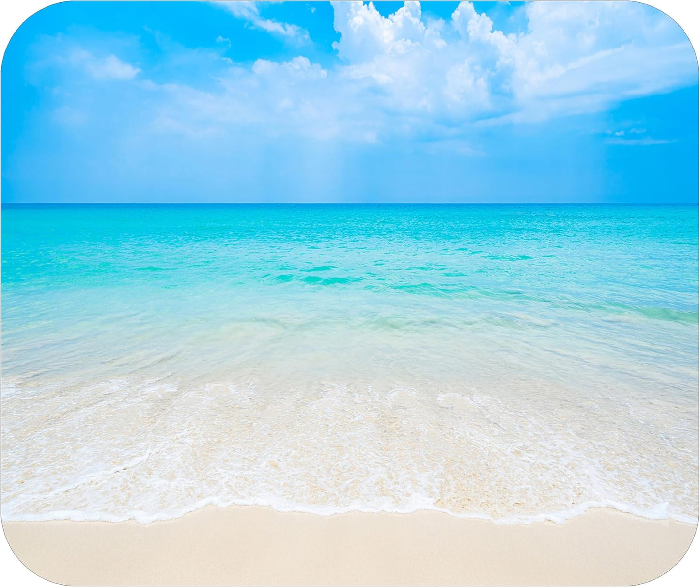 Coastal Shoreline Waves Sandy Beach Theme Mouse Pad Mat Mousepad for Desk Computer Laptop PC Gaming Home or Office Gift (Ocean MP37)