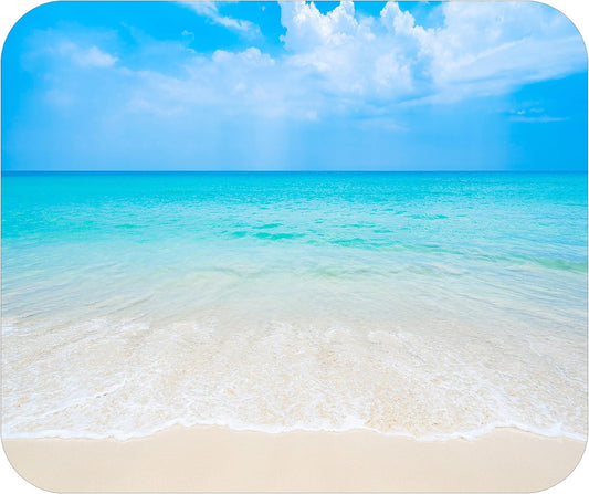 Coastal Shoreline Waves Sandy Beach Theme Mouse Pad Mat Mousepad for Desk Computer Laptop PC Gaming Home or Office Gift (Ocean MP37)