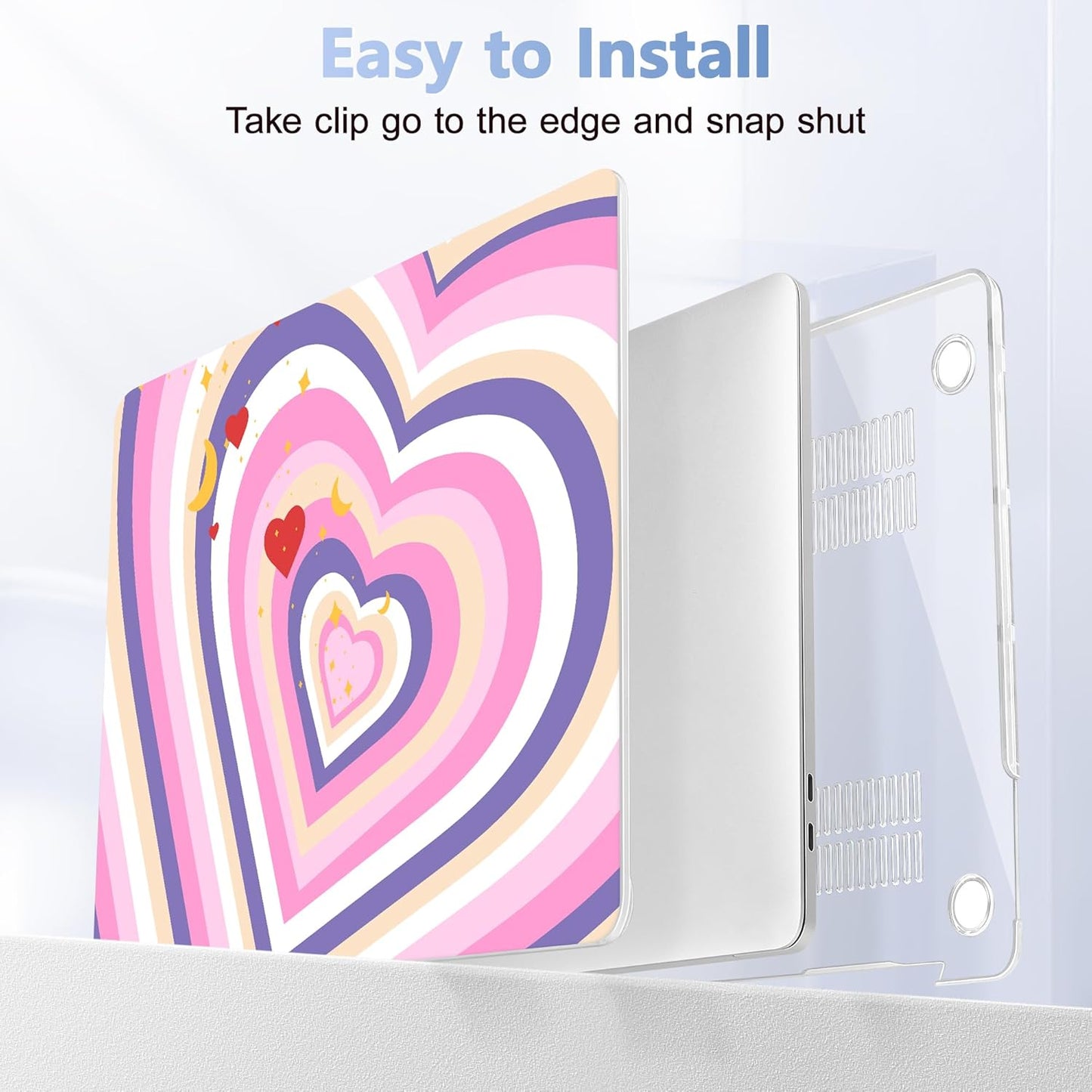 for MacBook Pro 16 inch Case 2019 2020 Release Model A2141, Plastic Hard Shell Cover with Keyboard Cover & Screen Protector for MacBook Pro 16 inch with Touch Bar & Touch ID, Wildflower Heart