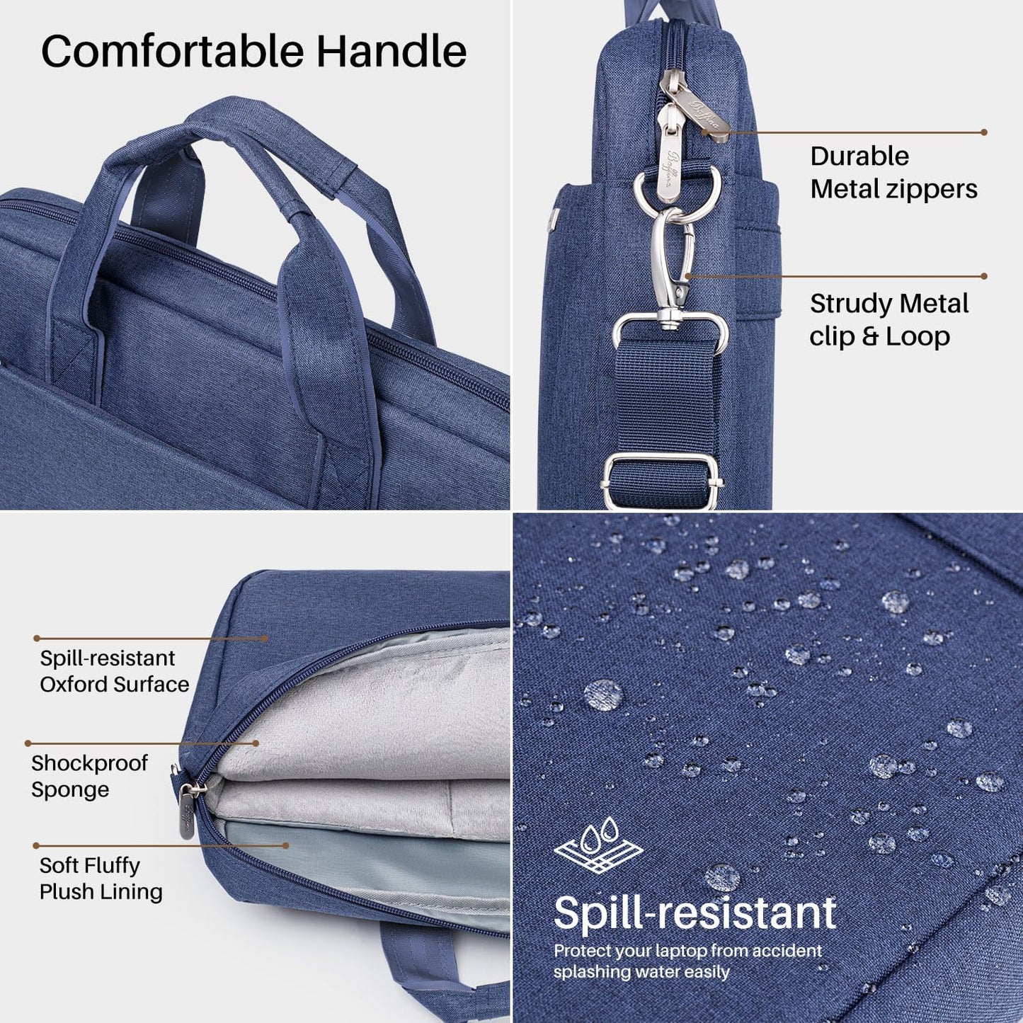 Laptop Shoulder Bag 15.6 16 17.3 Inch for Men Women,Waterproof Computer Carrying Case Messenger Bag Briefcase Work