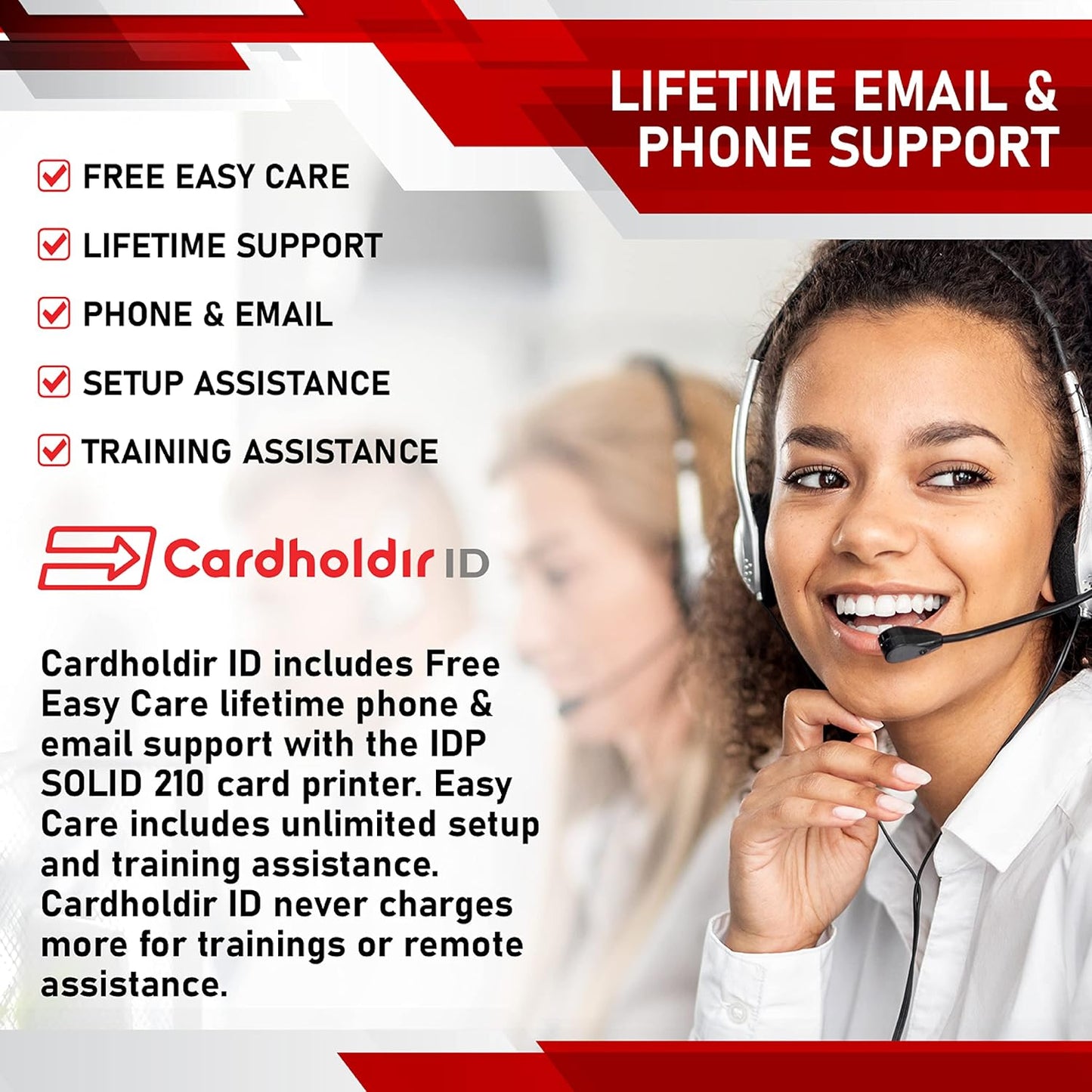 Easy Badges Solid 210 ID Badge Printer | with Beginner Software, & Everything Needed to Design and Print 400 ID Cards, | Single Sided Employee & Student ID Card Printer