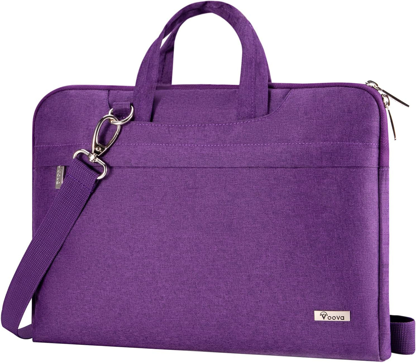 Voova Laptop Bag 13 14 Inch for Women, Waterproof Computer Sleeve Carrying Case with Shoulder Straps & Handle Compatible with Macbook Air 13 M2/M3/M4, MacBook Pro 13/14, HP Chromebook 14, Purple