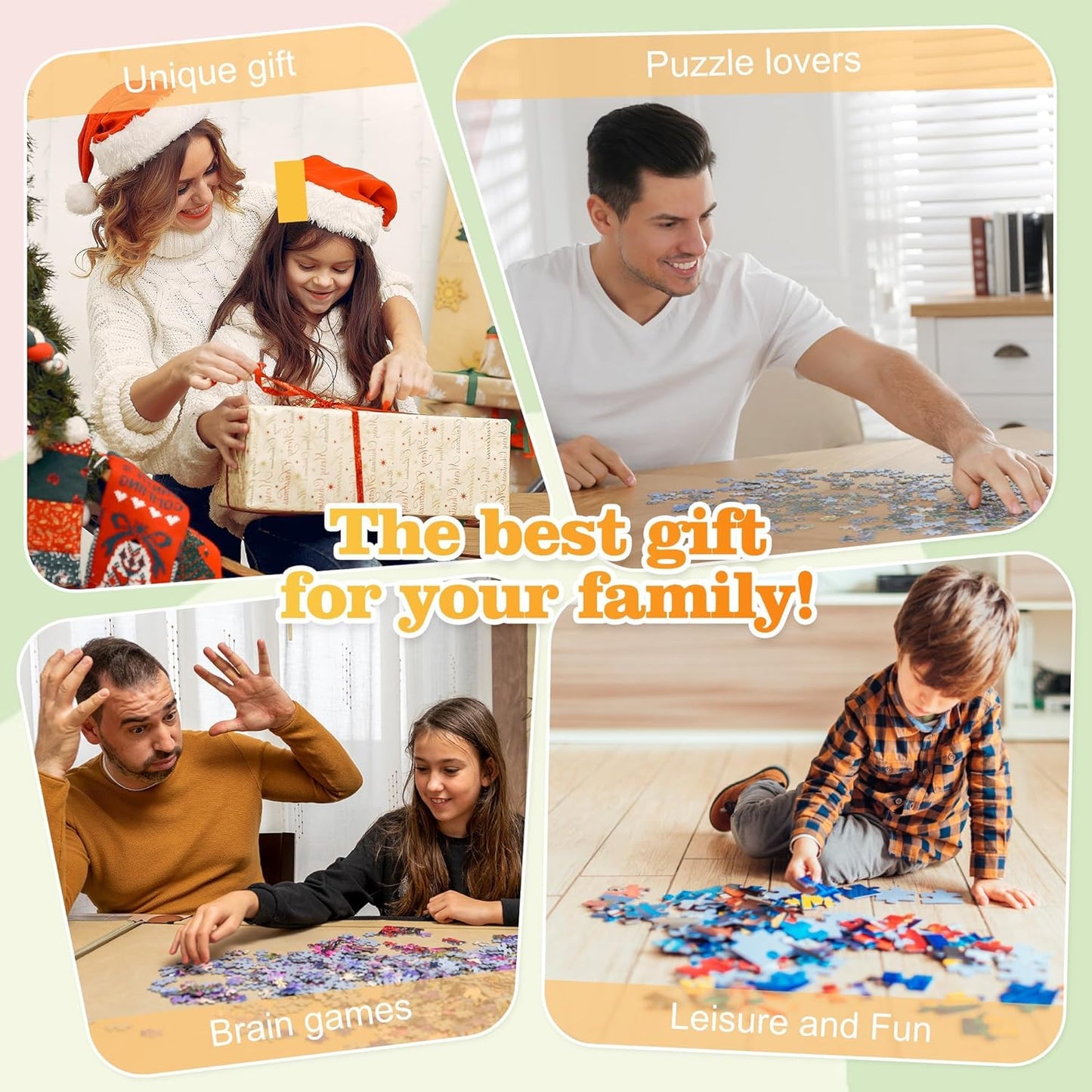 Easycosy Custom Photo Puzzles 35/70/120/300/500/1000 Pieces for Adults Families Personalized Picture Text Jigsaw Puzzle Gift for Holiday Birthday Wedding Anniversay(Horizontal/Vertical)