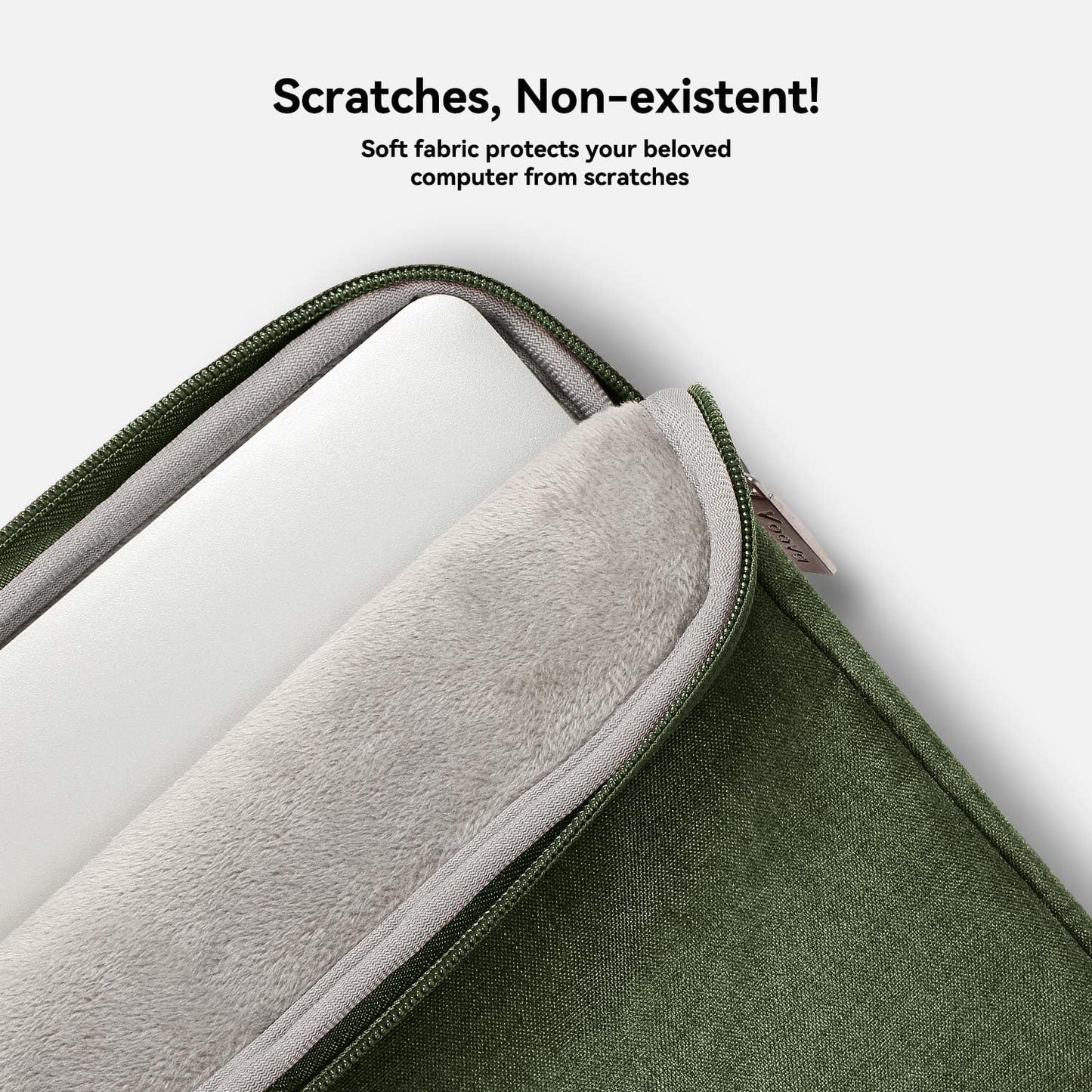 Voova Laptop Bag 15.6 Inch, Waterproof Computer Sleeve Carrying Case with Shoulder Straps & Handle Compatible with Macbook Air 15 M2/M3/M4, MacBook Pro 15/16, 15-16 Inch Hp Dell Lenovo, Army Green