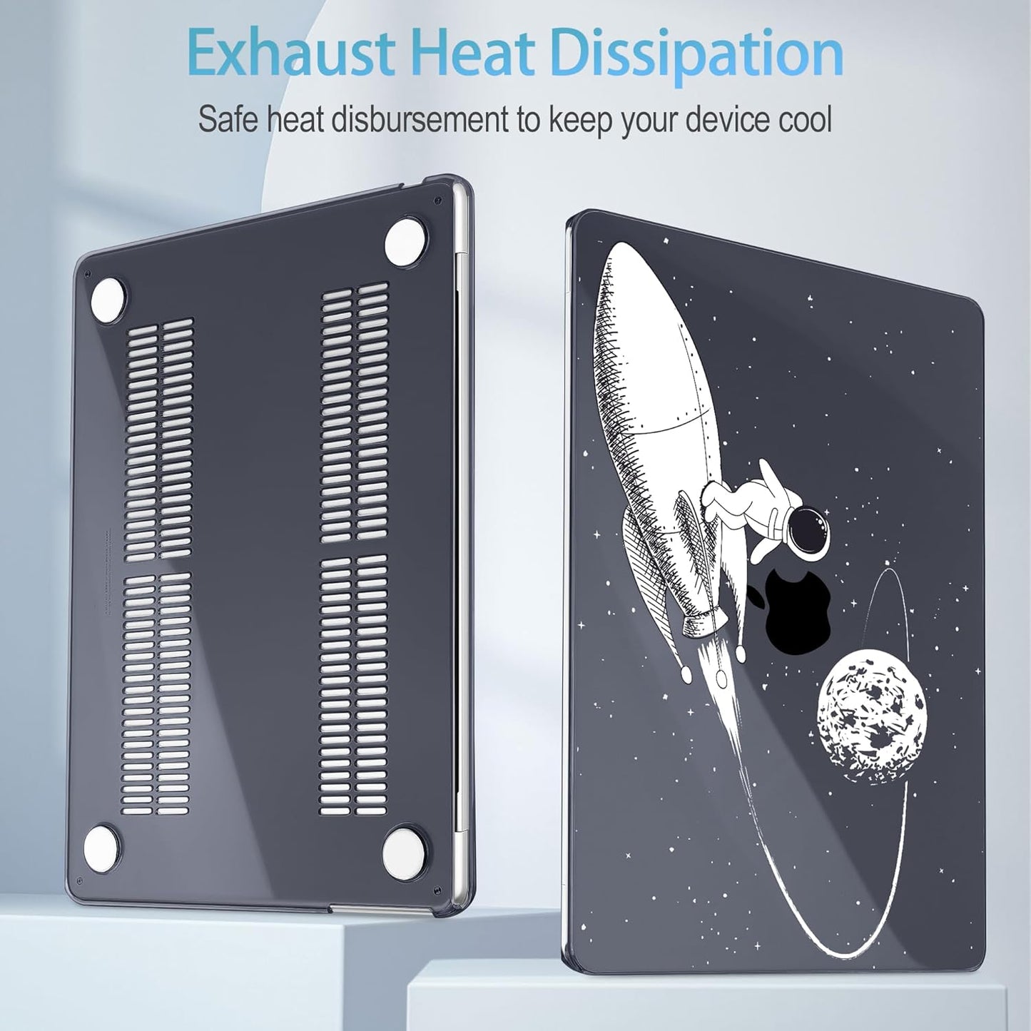 Mektron for 2025 M4 MacBook Air 13.6 Inch A3240 Case Fits 2023 A2681 M2 2024 A3113 M3 Chip with Liquid Retina Display Touch ID, Printed Plastic Hard Shell Cover for MacBook Air 13.6", Astronaut