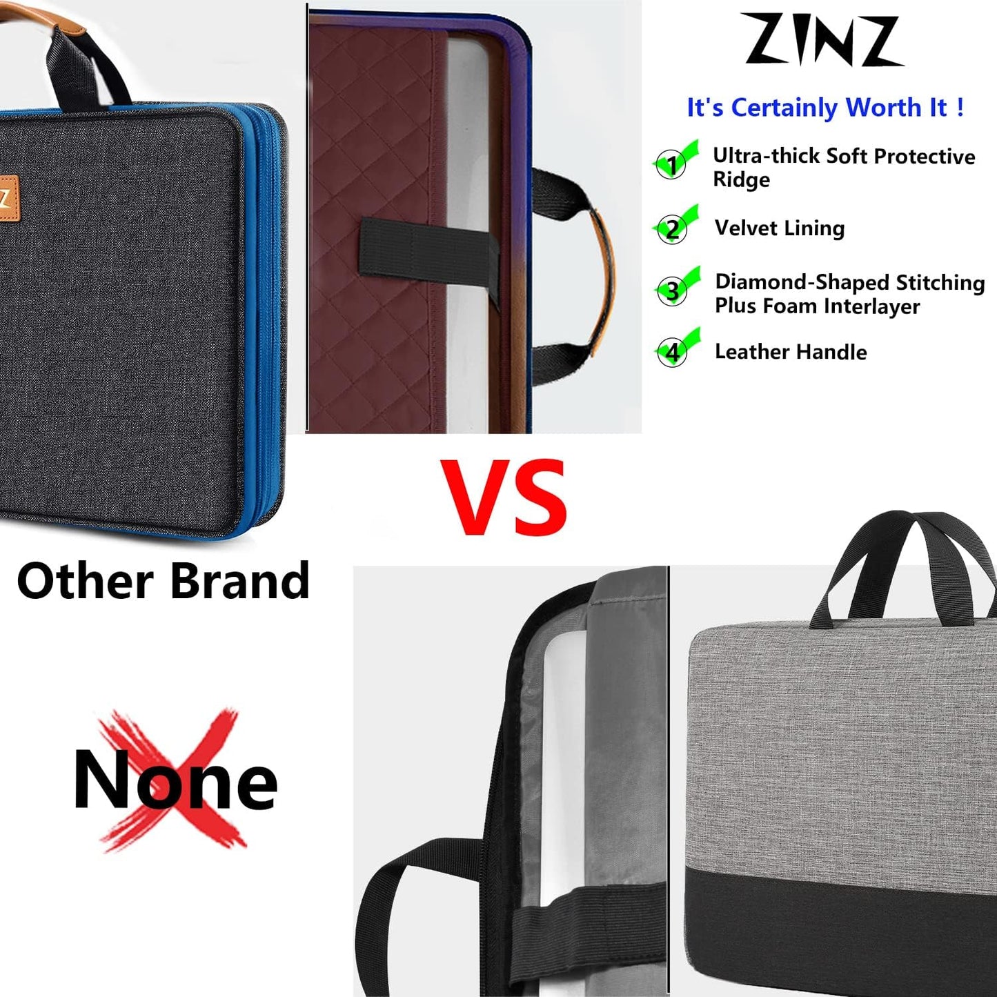 ZINZ Slim Expandable 13 13.3 13.6 14 Laptop Case Sleeve Compatible with MacBook Air/Pro 13-14 M1 M2 M3 2021-2023 Pro/Max,13.5 Surface Laptop 4/3,B01K03