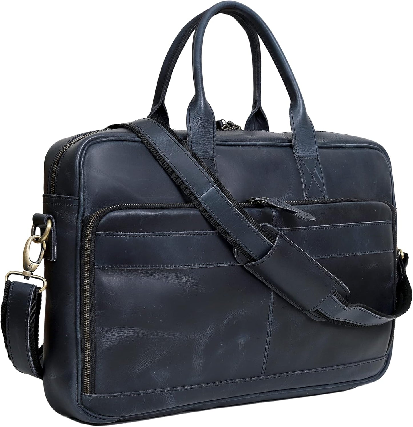 VC VINTAGE COUTURE Leather briefcase bag for men Leather Laptop Bags For Men and Women Travel Messenger Bag