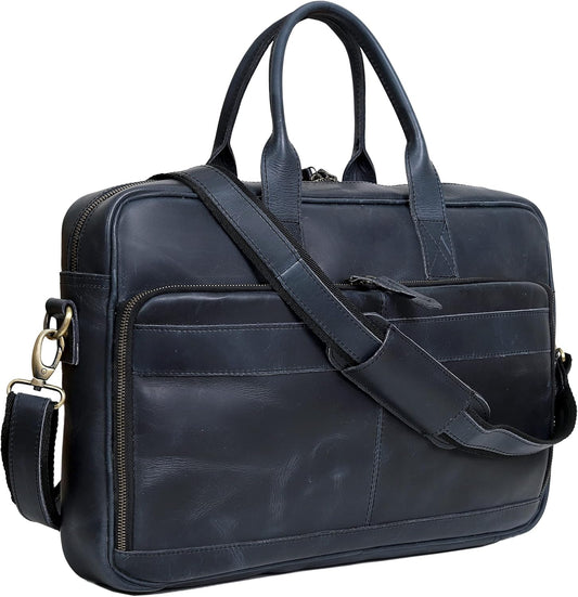 VC VINTAGE COUTURE Leather briefcase bag for men Leather Laptop Bags For Men and Women Travel Messenger Bag