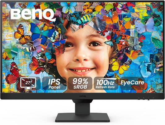 BenQ GW2790 27" Monitor 100Hz FHD 1920x1080p | IPS | Eye-Care | VESA Mount | Thin Bezel | Low Blue Light | Adaptive Brightness | DisplayPort | HDMI x2