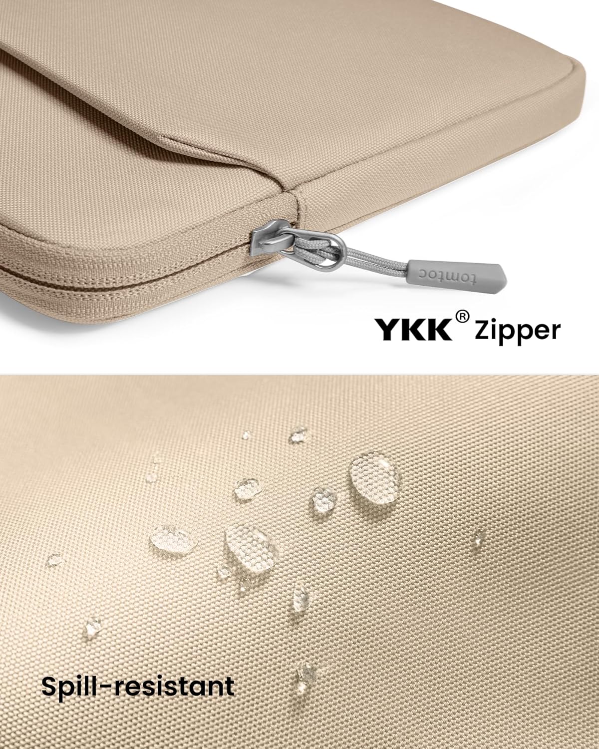 tomtoc Slim Laptop Sleeve Case for 13-inch New MacBook Air M4/A3420 M3/A3113 M2/A2681, M1/A2337 2025-2018, MacBook Pro M2/M1, Water-Resistant Protective Carrying Case with Accessories Pocket