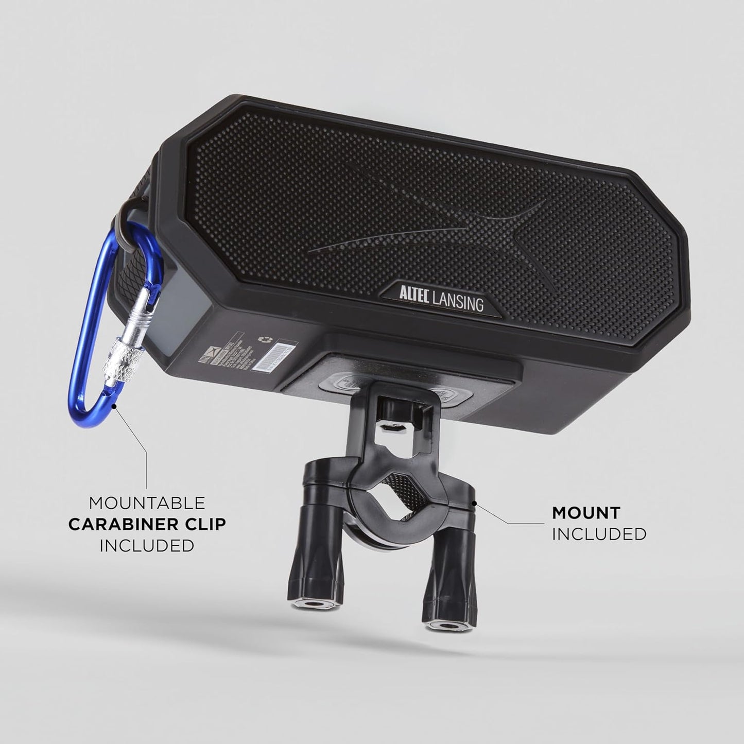 Altec Lansing Loud Portable Speakers Bluetooth Wireless Waterproof - MultiColor LED, 20 Hour Playtime, Mount Included | HydraBLAST 2.0 Magnetic Bluetooth Speaker for Travel, Home and Outdoor Adventure