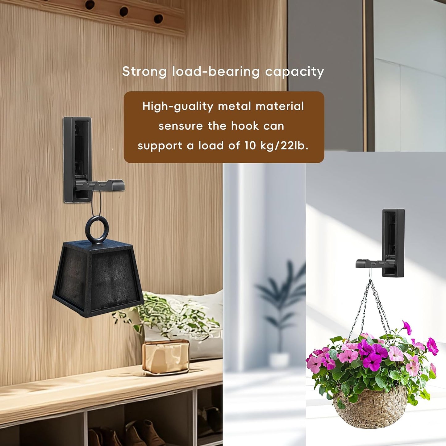 Folding Wall Hooks,4 Pack Rustproof Zinc Alloy Folding Coat Hooks,Heavy Duty Foldable Gold Wall Hooks for Hanging Clothes,Hat,Towel,Bathrobe,Key,Bag,Backpack (Black)