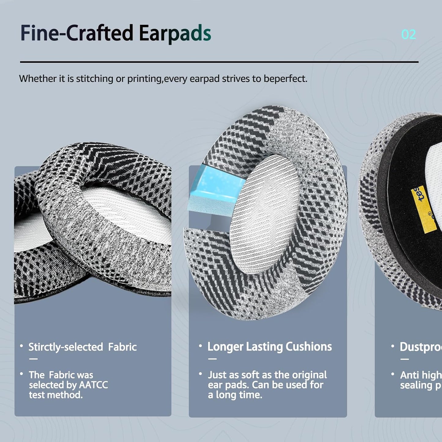 Cooling-Gel QuietComfort 35 / QC35 ii Replacement Ear Pads for Bose Headphones, Also Fit for Bose QC45 QC35 QC25 QC2 QC15/ Around-Ear 2 AE2i AE2w/ SoundTrue & SoundLink Series, White