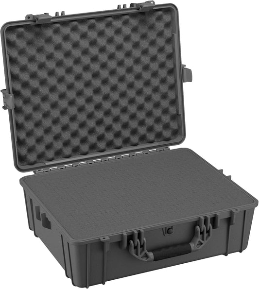 Condition 1 25" Large Waterproof Hard Case Model 839 with Foam, Portable Protective Storage Box for Travel, Hunting, Military, Tactical, Made in USA, 24.50"x 19.46"x8.41" Gun Metal Gray