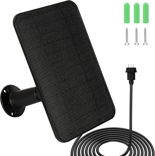 6W Solar Panel Charger for Blink Outdoor/Outdoor(3rd Gen)/XT XT2 Camera Solar Panel with 13.1ft Waterproof Charging Cable, Waterproof Rubber Plug, 360°Adjustable (for Blink 3-1PC)