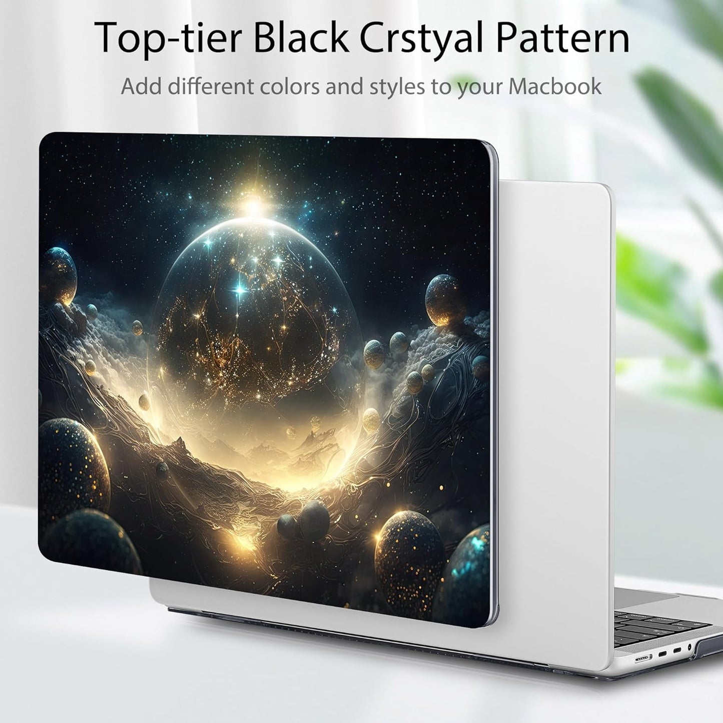 Tuiklol for M4 MacBook Pro 14 Inch Case 2024-2021 Release A3112 A3401 A3185/M3 A2918 A2992/M2 A2779/M1 A2442 Pro/Max Chip,Hard Shell Case with Screen Protector for Touch ID, Birth of Galaxy