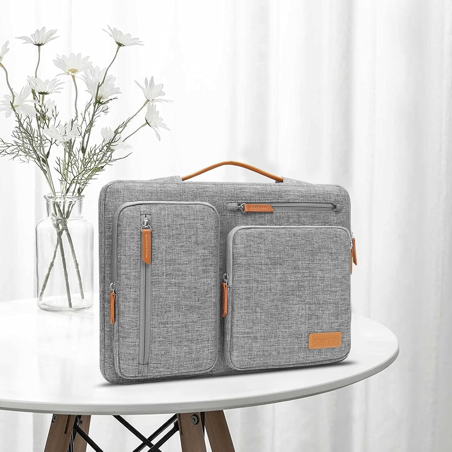 MOSISO 360 Protective Laptop Case 17.3 inch, 17-17.3 inch Laptop Sleeve Compatible with Dell, HP, Lenovo, Asus, Acer, Alienware, Side Open Carrying Case with 4 Zipper Pockets&Handle, Gray