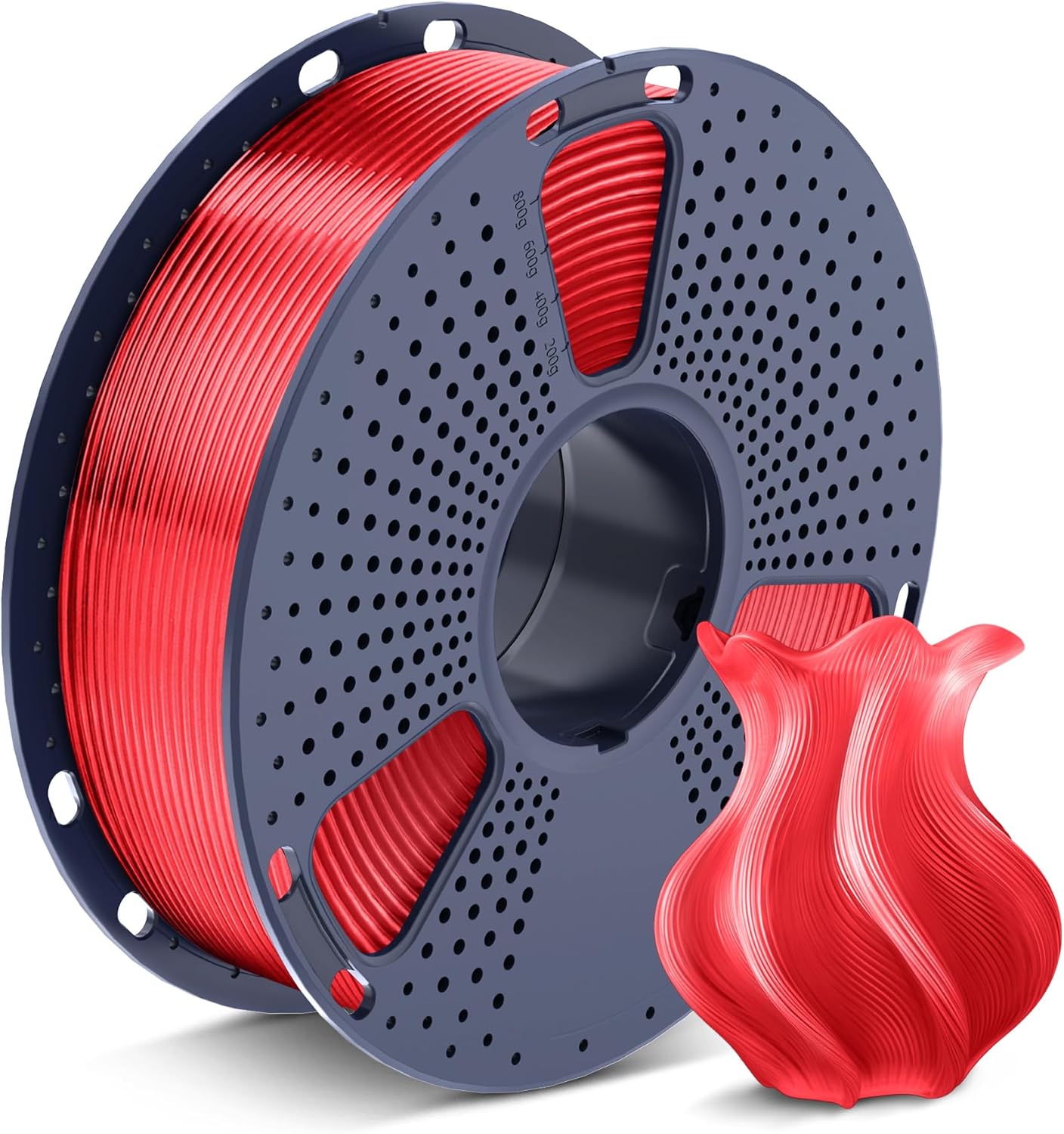 SUNLU 3D Printer Filament PETG Filament 1.75mm, Less Stringing Good Layer Adhesion High Toughness, PETG Filament 1.75 ±0.02mm, 1kg Spool(2.2lbs), Transparent Red