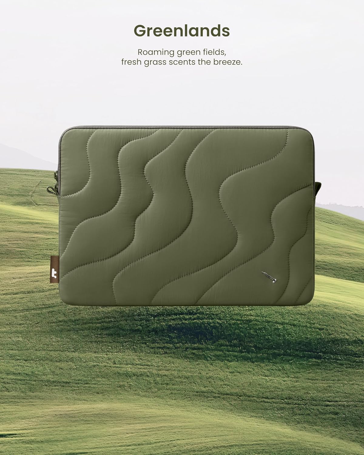 tomtoc 360 Protective Puffy Laptop Sleeve for 14-inch MacBook Pro M4/M3/M2/M1 Pro/Max A3112 A3401 A3185 A2992 A2918 A2779 2024, 13.5/13.8-inch Surface Laptop 7(Copilot+ PC)/6/5/4/3, Quilted Design