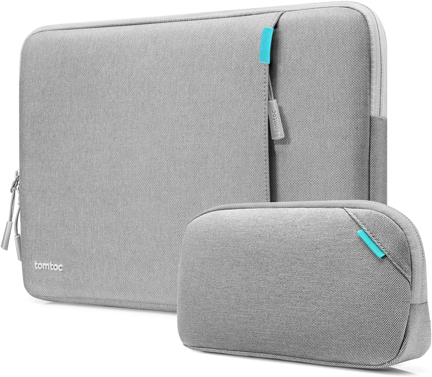 tomtoc 360 Protective Laptop Sleeve Set for 13-inch MacBook Air M4/A3240 2025, M3/A3113, M2/A2681 M1/A2337, 13-inch MacBook Pro M2/A2686 M1/A2338, Water-Resistant Laptop Case with Accessory Pouch