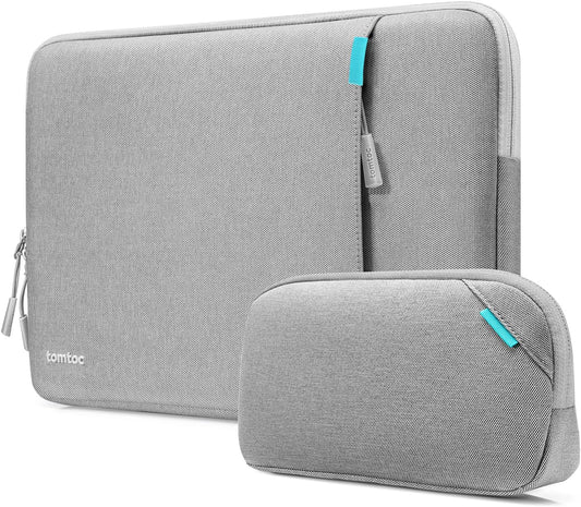 tomtoc 360 Protective Laptop Sleeve Set for 14-inch New MacBook Pro M4/M3/M2/M1 Pro/Max A3112 A3401 A3185 A2992 A2918 A2779 2024-2021, Water-Resistant MacBook Case Bag with Organized Accessory Pouch