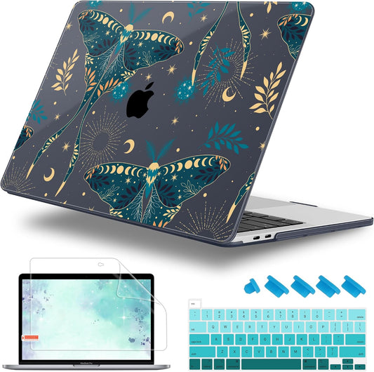 for MacBook Pro 16 inch Case 2019 2020 Release Model A2141, Plastic Hard Shell Cover with Keyboard Cover & Screen Protector for MacBook Pro 16 inch with Touch Bar & Touch ID - Butterfly P113