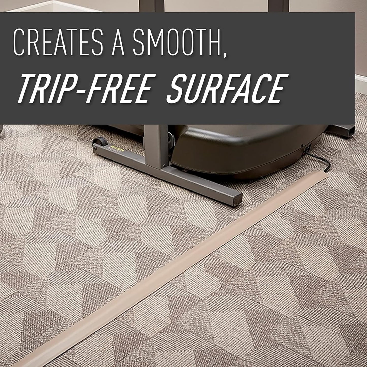 C2G Management Kit Legrand Wiremold CDI-5 Corduct 5 Foot Cover for Floors, Holds 1 Cord or Cable, Ivory (1 Pack), 5 Feet