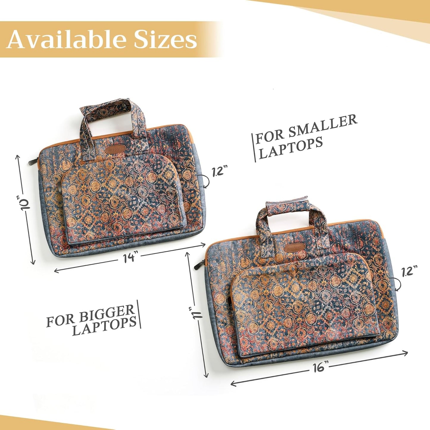 Maison d'Hermine Laptop bag with front pocket Stain and water repellent Cotton canvas