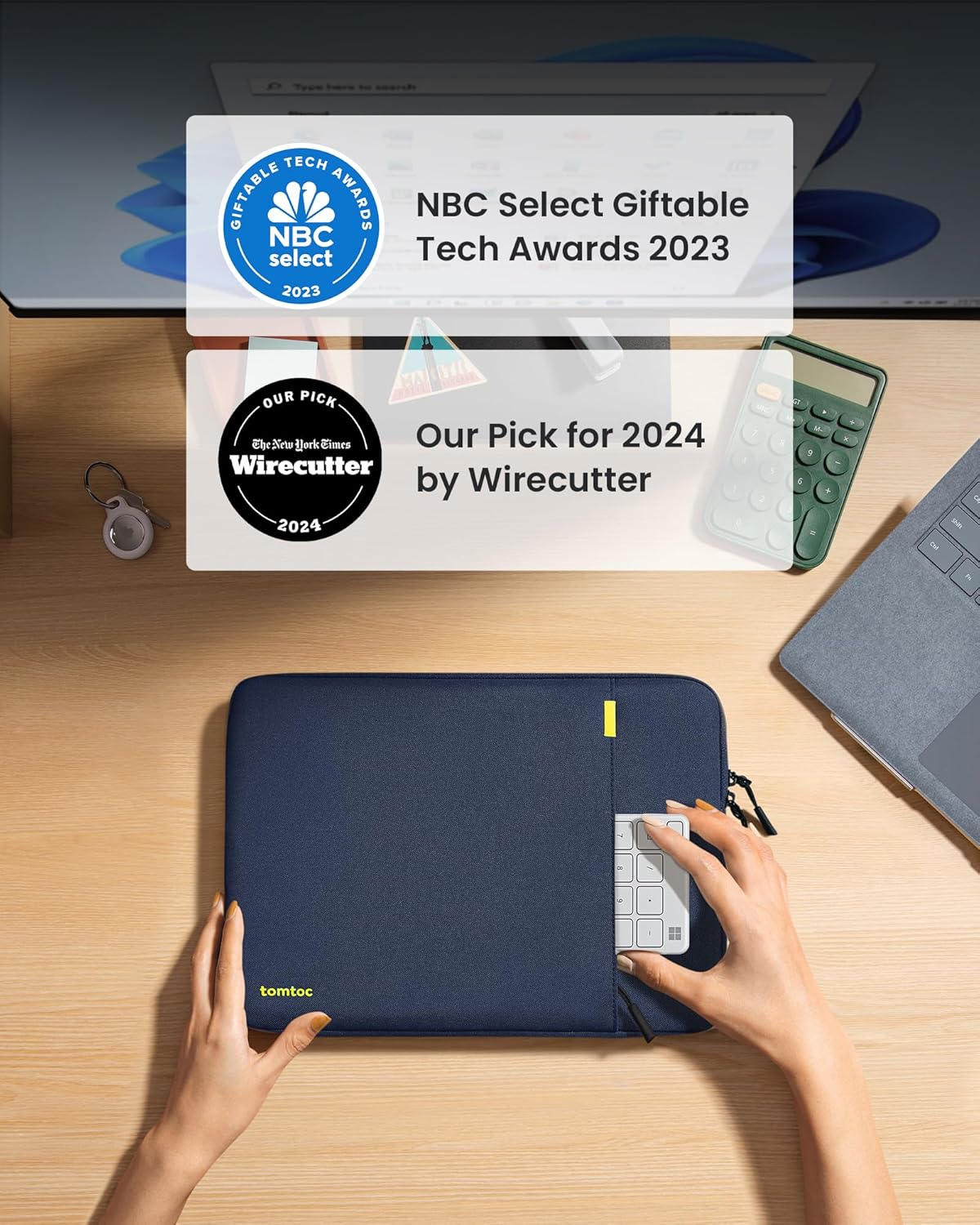 tomtoc 360° Protective Laptop Sleeve for 15.6 Inch Acer Aspire 1/3/5/7, Chromebook, Lenovo IdeaPad L3, HP Pavilion/Envy, ASUS Chromebook/VivoBook, Water-Resistant Notebook Accessory Bag Case