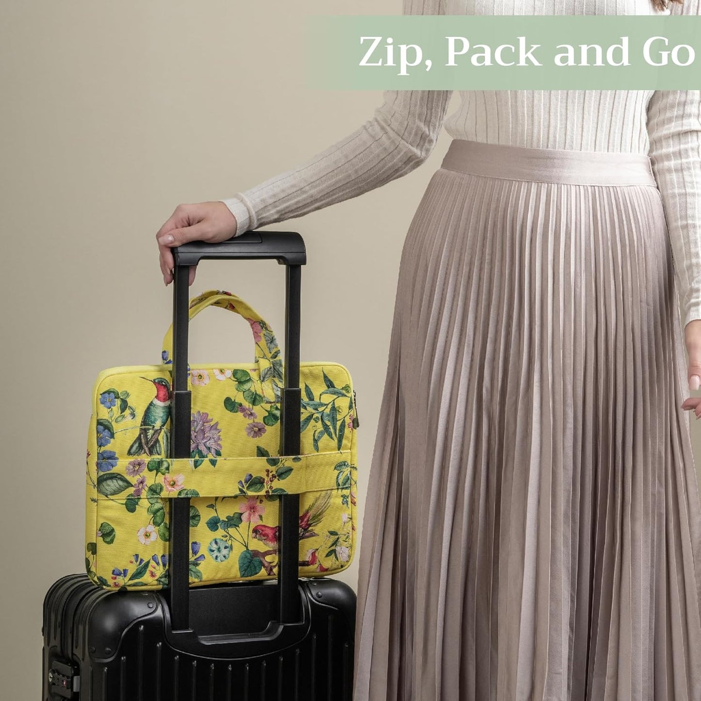 Maison d'Hermine Laptop bag with front pocket Stain and water repellent Cotton canvas