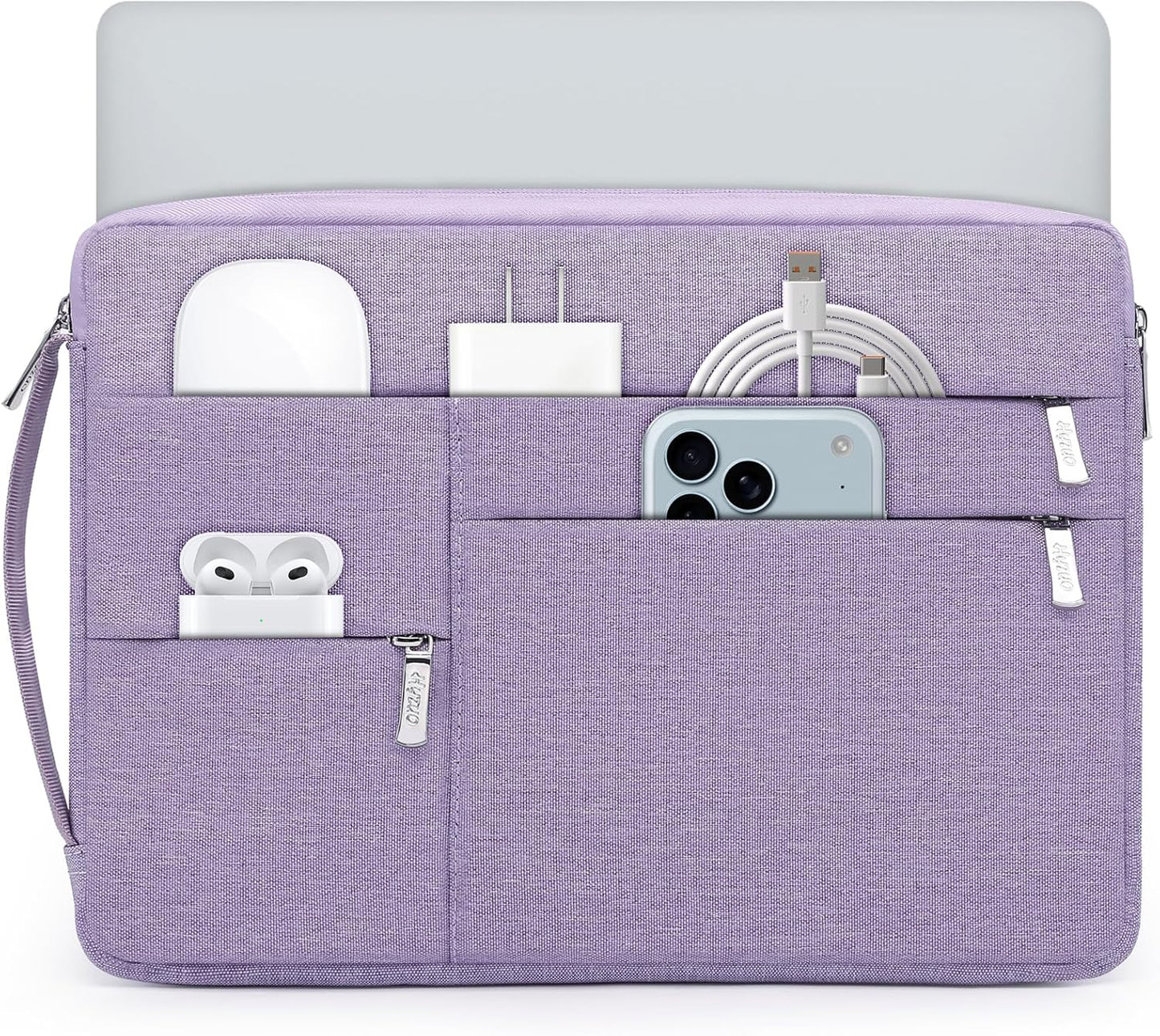 HYZUO 14-15 Inch Laptop Sleeve Bag for MacBook Air 15 M4 M3 M2, MacBook Pro 15, 15" Surface Laptop, XPS 14/15 Plus, Portable NoteBook Case for 14" HP Dell Lenovo ThinkPad Asus, Lilac Purple