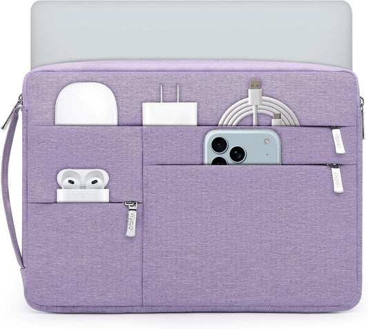 HYZUO 14-15 Inch Laptop Sleeve Bag for MacBook Air 15 M4 M3 M2, MacBook Pro 15, 15" Surface Laptop, XPS 14/15 Plus, Portable NoteBook Case for 14" HP Dell Lenovo ThinkPad Asus, Lilac Purple