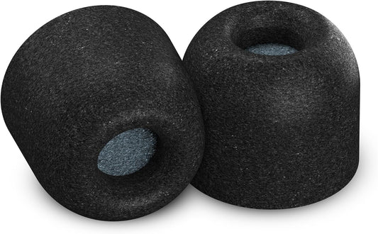 Comply 600 Core Series | Memory Foam Replacement IEM Ear Tips for Truthear, Sennheiser, Moondrop & More | Superior Noise Isolation, Ultimate Comfort, Secure Fit | TechDefender, Black, Large (3 Pairs)