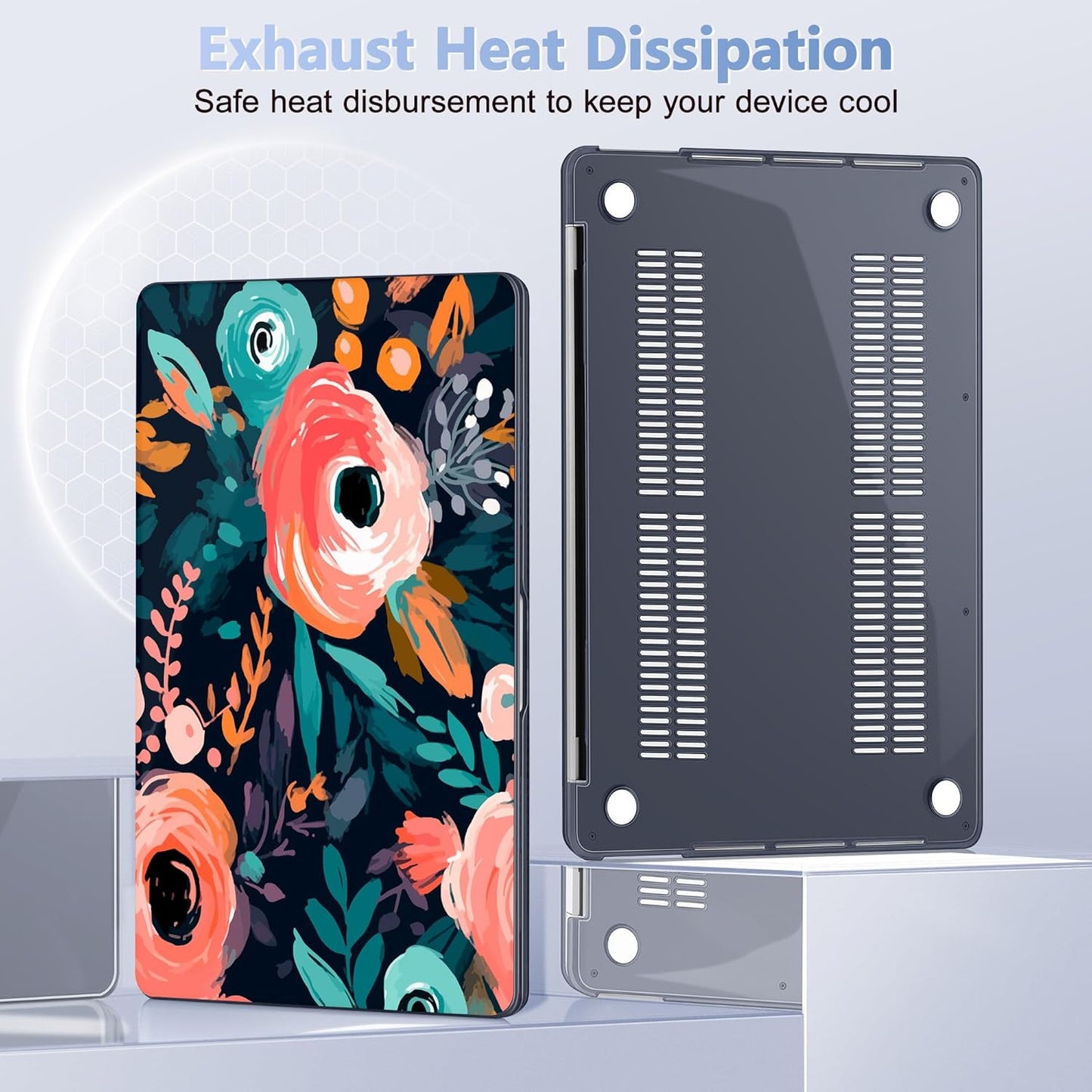 May Chen for New MacBook Pro 13 Case 2022 2020 Release (A2338 M1 M2/A2289/A2251), Plastic Crystal Hard Shell Case Cover with Keyboard Cover for MacBook Pro 13-inch Touch Bar, Bright Flowers