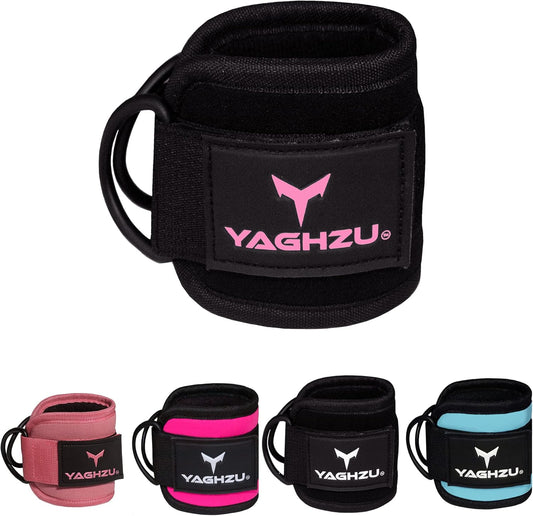 Ankle Straps for Cable Machines Women - Adjustable Gym Ankle Strap for Cable Machine, Neoprene Padded Cable Straps, Durable Leg Strap with Cable Cuff, Glute Kickback Ankle Strap with D Rings