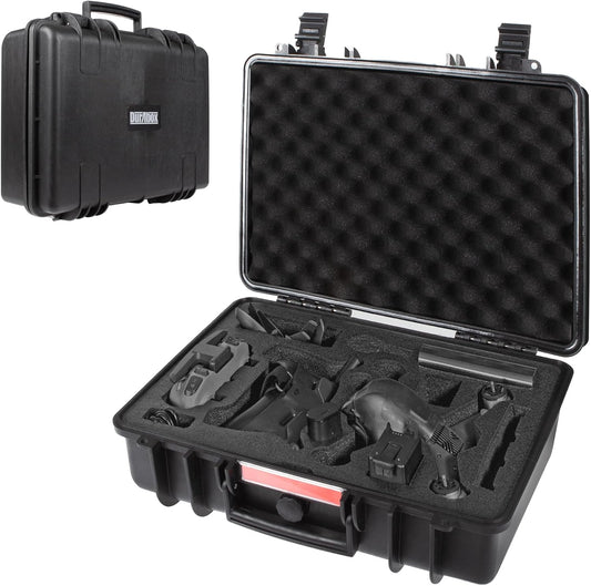 All Weather Hard Case 18 x 14 x 6” - TSA Approved Hard Shell Travel Case with Customizable Foam for Cameras, Lenses, Laptops, Electronics, Guns, Pistols and Other Gear