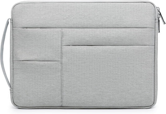 HYZUO 17-17.3 Inch Laptop Sleeve Bag Briefcase for 17" 17.3" HP/Dell/Lenovo/ASUS/LG/MSI Gaming Laptop/Razer Blade 17/18, Men Women NoteBook Protective Case Bag, Light Gray