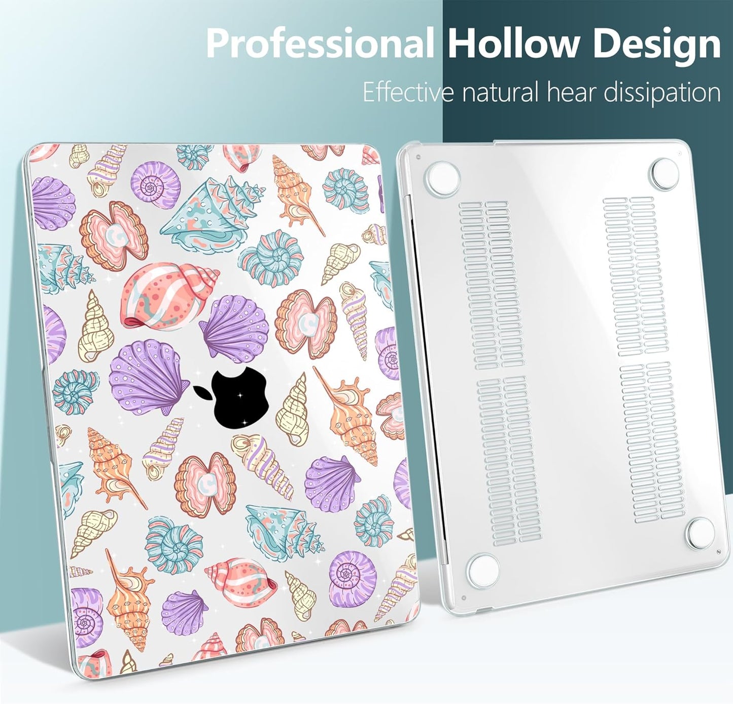 TWOLSKOO Compatible with M4 MacBook Air 15 inch Case 2025-2023 Released Model M4 A3241 M3 A3114 M2 A2941, Plastic Hard Shell & Screen Protector & Keyboard Cover & Type C Adapter, Colorful Shells