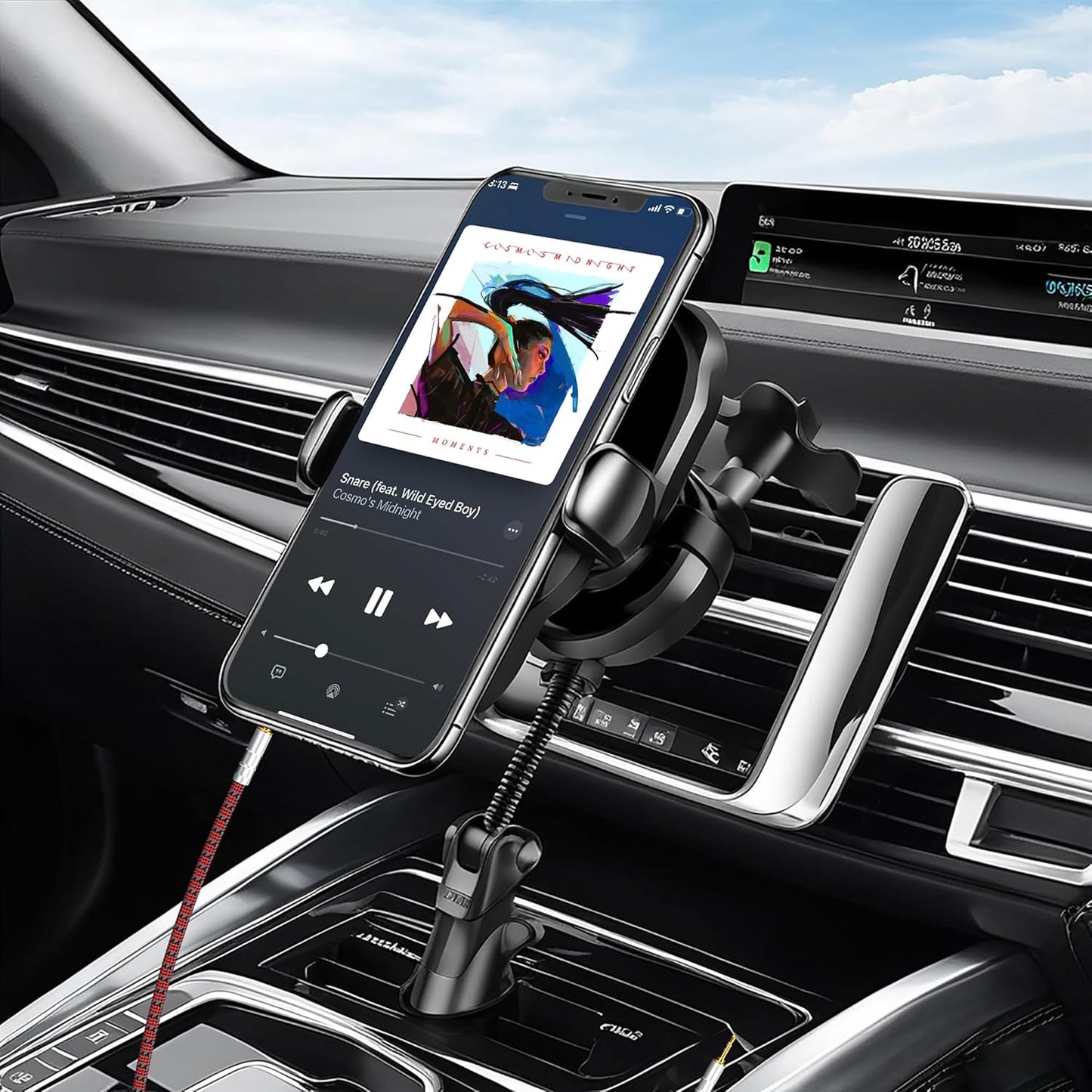 3.5mm Aux Cord, Audiophile Audio Auxiliary Cable 3.5 mm Male to Male Stereo Hi-Fi Sound Braided aux 1/8 Cable for Car Home Stereos Tablets Speakers (Straight 3.5mm, 9.8ft)