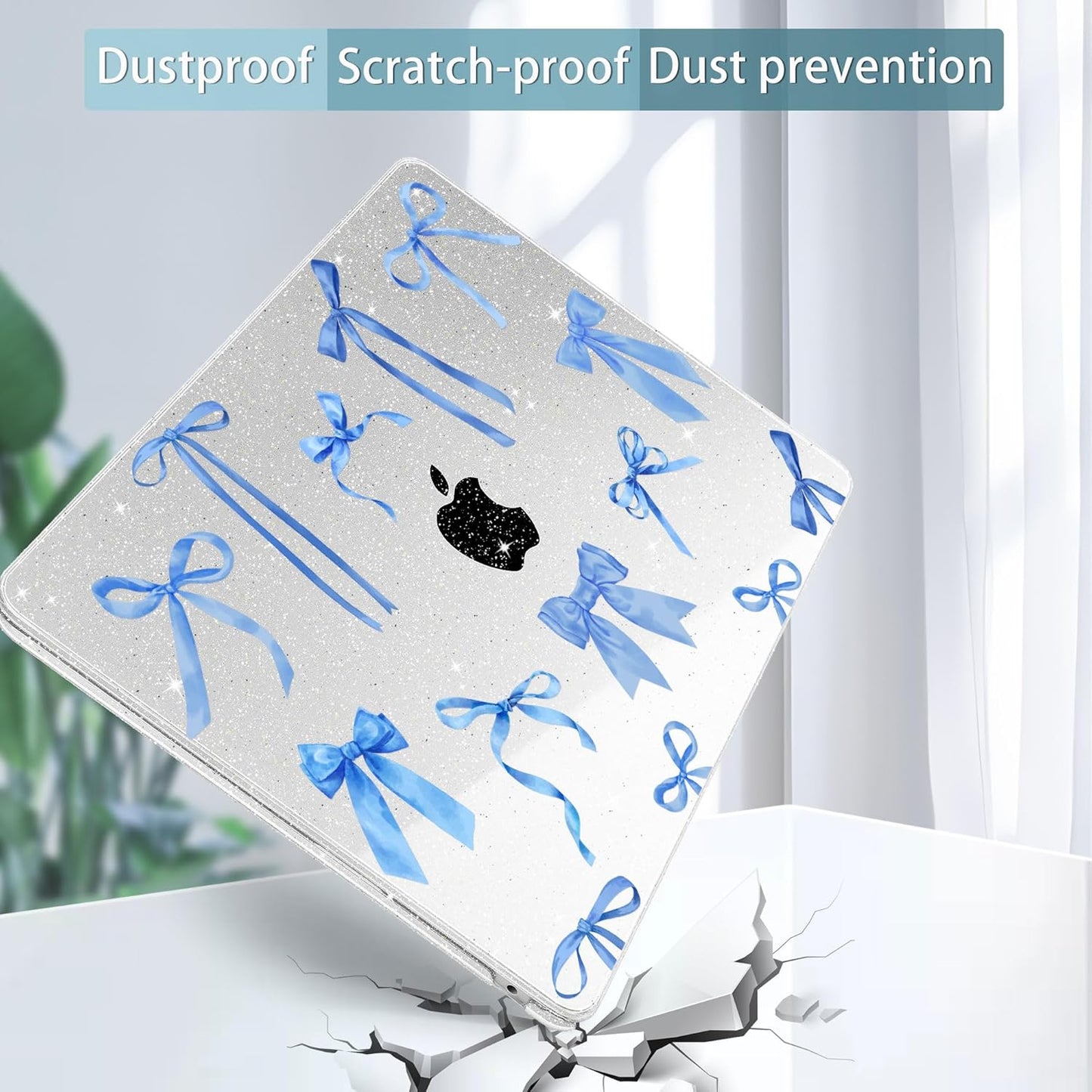 May Chen for MacBook Air 13.6 inch Case A3240 M4 A3113 M3 A2681 M2 with Retina Dispaly, 2025 2024 2023 2022 Release, Plastic Hard Shell Case with Screen Protector & Keyboard Cover, Watercolor Bows