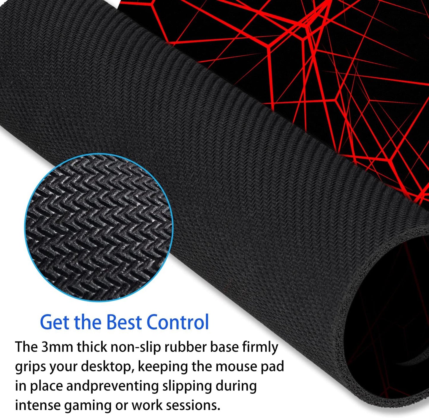 Abstract Lines Mouse Pad Personalized Design, Non-Slip Surface, Rubber Base, Small Office Desk Pad for Computers and Laptops