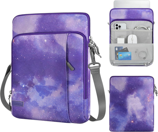 MoKo Laptop Sleeve Bag for 13.3-14 Inch, Notebook Carrying Case with Pocket Fits 13 inch iPad Air M3 2025, MacBook Pro M3/2 14"/13" M2/M1 Max 14.2/Air 13.6, Surface Pro 9/8 13",Purple Starry Sky