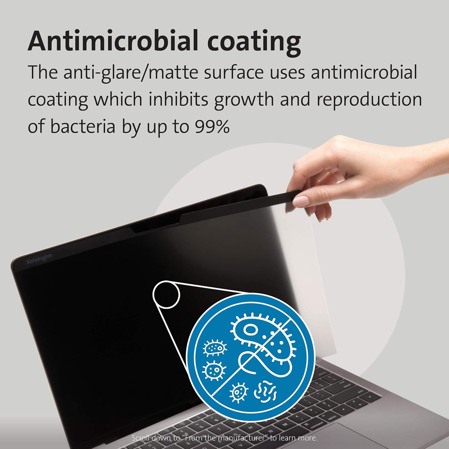 Kensington MP13 Magnetic Macbook Pro Privacy Screen for 13 inch (2016-2022, M1, M2)/ Macbook Air 13 inch (2018-2021, M1), Removable Laptop Privacy Filter, Macbook Mac Screen Protector, K64490WW