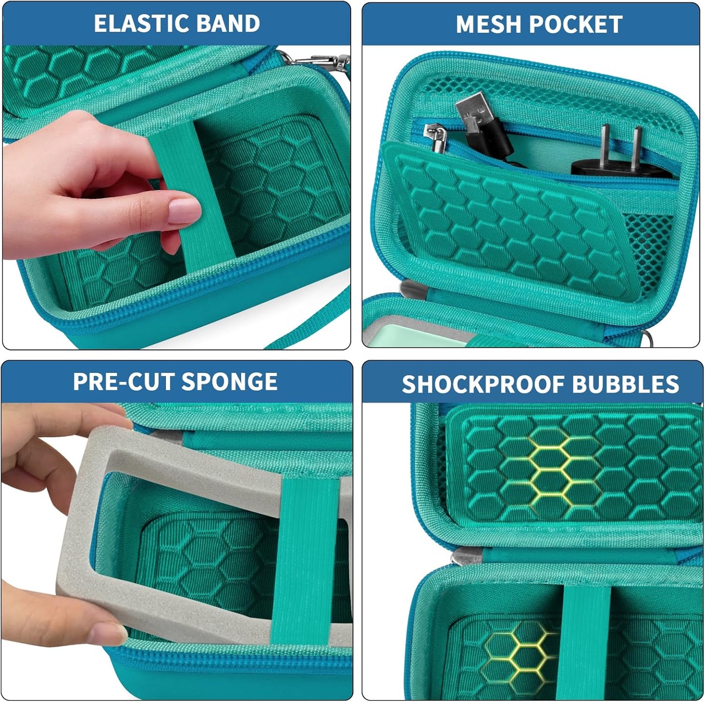 Carrying & Protective Case for Digital Camera, AbergBest 21 Mega Pixels 2.7" LCD Rechargeable HD/Kodak Pixpro/Canon PowerShot ELPH 180/190 / Sony DSCW800 / DSCW830 Cameras for Travel - Navy Blue