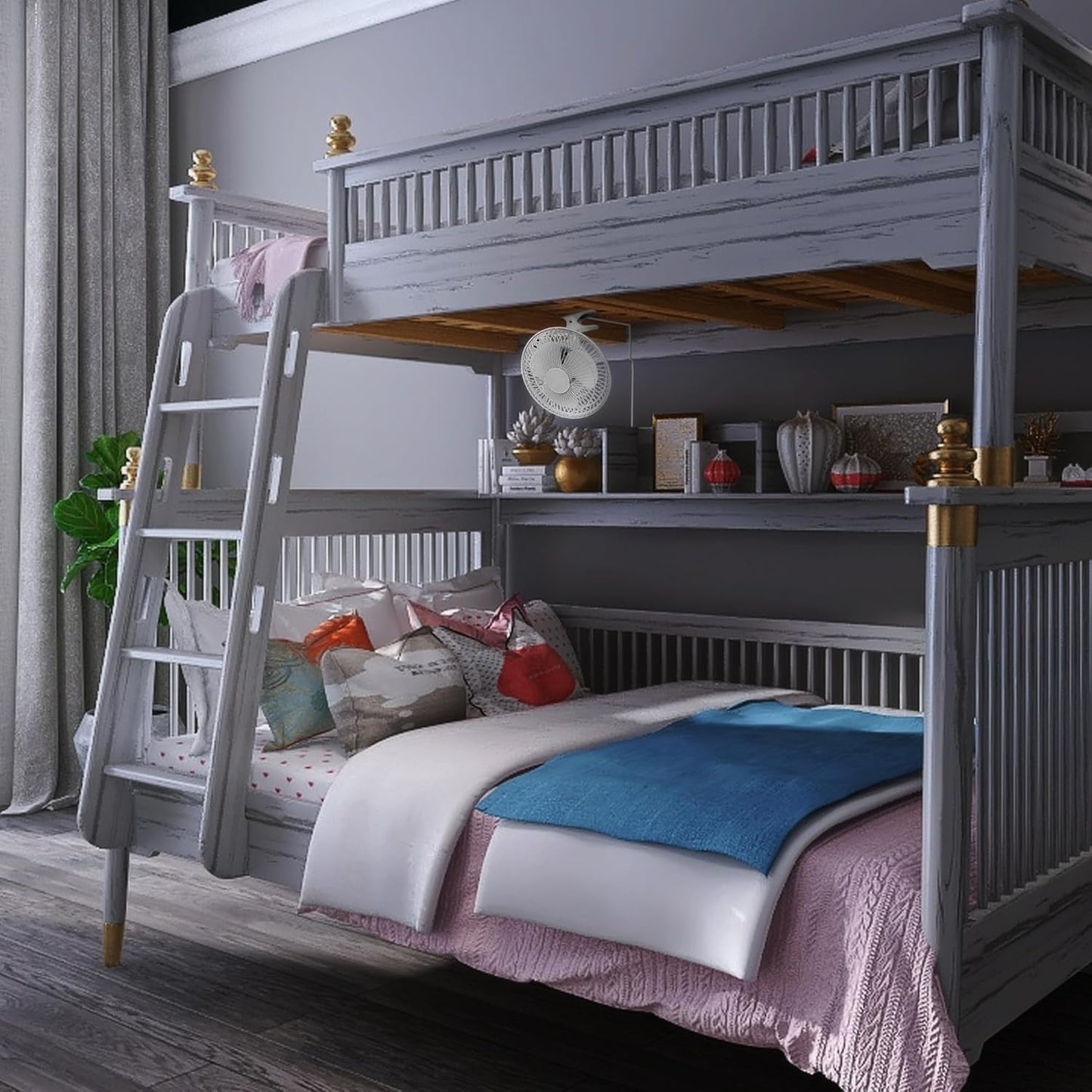 JOEY'Z 6 INCH - 2 Speed - Adjustable Tilt, Whisper Quiet Operation Clip-On-Fan with 5.5 Foot Cord and Steel Safety Grill (2, 6" Fan with 5 FT Cord)