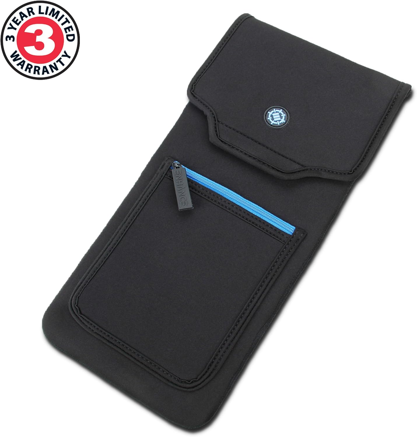 ENHANCE Keyboard Sleeve Travel Case for TKL Tenkeyless Compact Tournament eSports Gaming Keyboards (up to 15 Inches) - Rugged Neoprene Construction , Zipper Mouse Storage and Cable Storage Pouch