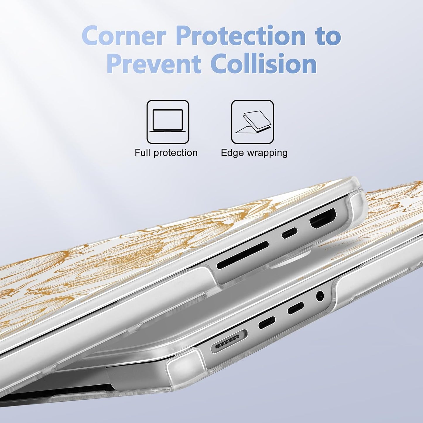 for MacBook Pro 16 inch Case 2021 2022 2023 2024 Release A3186 A3403 M4 A2991 M3 A2780 M2 A2485 M1 Pro/Max, Hard Shell Case with Screen Protector & Keyboard Cover, Floral P294