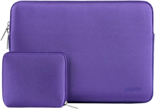 MOSISO Laptop Case 13.3 inch, 13-13.3 inch Laptop Sleeve Bag Compatible with MacBook Air/Pro 13 / Pro 14, HP Dell ASUS Lenovo Notebook, Neoprene Computer Sleeve Bag with Small Case, Ultra Violet