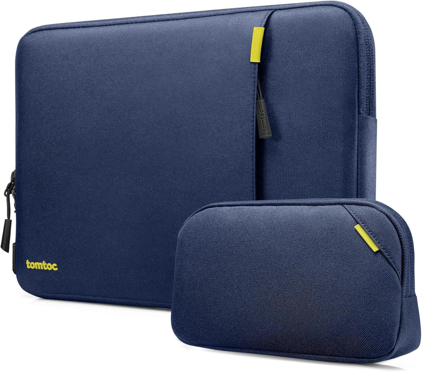 tomtoc 360 Protective Laptop Sleeve Set for 13-inch MacBook Air M4/A3240 2025, M3/A3113, M2/A2681 M1/A2337, 13-inch MacBook Pro M2/A2686 M1/A2338, Water-Resistant Laptop Case with Accessory Pouch